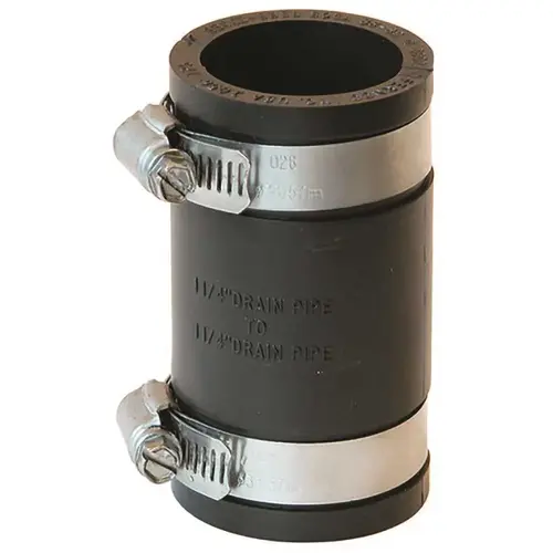 1-1/4" PVC Flexible Pipe Coupling with Clamp