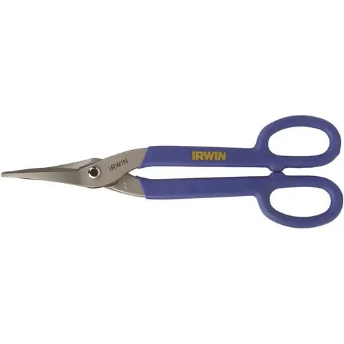 Tinner Snip, 12-3/4 in OAL, 2-3/4 in L Cut, Curved, Straight Cut, Steel Blade, Double-Dipped Handle Tinner Snip, 12-3/4 in OAL, 2-3/4 in L Cut, Curved, Straight Cut, Steel Blade, Double-Dipped Handle