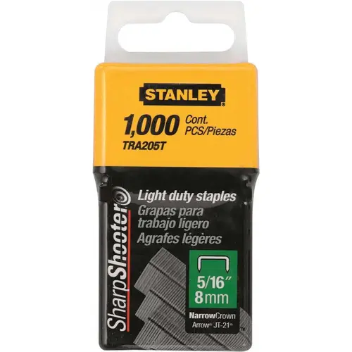 Wide Crown Staple, 29/64 in W Crown, 5/16 in L Leg, Galvanized - pack of 1000