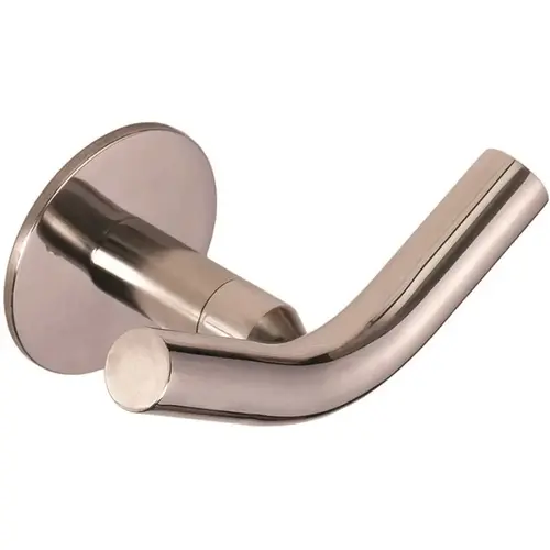 Modern Elegance Double Robe Hook, Polished Stainless Steel Modern Elegance Double Robe Hook, Polished Stainless Steel