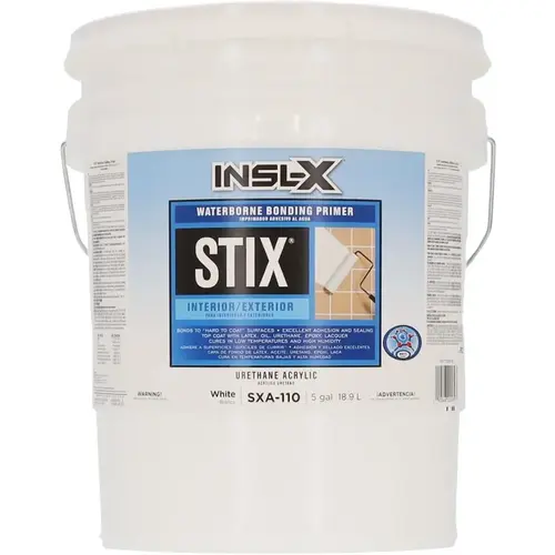Benjamin Moore Stix Bonding Primer, Flat, White, 5 gal, Pail Benjamin Moore Stix Bonding Primer, Flat, White, 5 gal, Pail