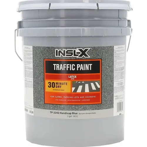 Insl-X Traffic Marking Paint, Flat, Blue, 5 gal, Can Insl-X Traffic Marking Paint, Flat, Blue, 5 gal, Can