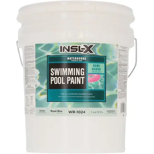 Insl-X Swimming Pool Paint, Acrylic, Semi-Gloss, Royal Blue, 5 gal Can Insl-X Swimming Pool Paint, Acrylic, Semi-Gloss, Royal Blue, 5 gal Can