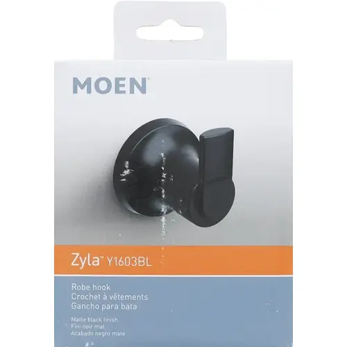Moen Zyla Series Robe Hook, 30 lb, 1-Hook, Zinc, Matte, Wall Moen Zyla Series Robe Hook, 30 lb, 1-Hook, Zinc, Matte, Wall