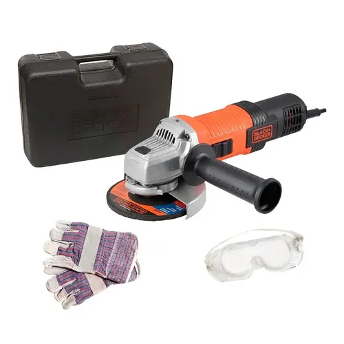 Black+Decker Angle Grinder, 5/8 in - 11 Spindle, 4-1/2 in Dia Wheel Black+Decker Angle Grinder, 5/8 in - 11 Spindle, 4-1/2 in Dia Wheel