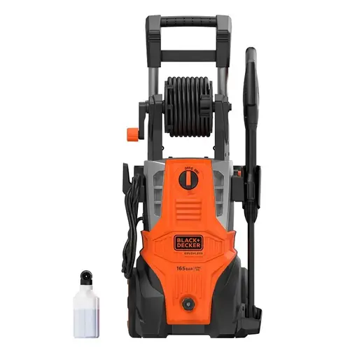 Black+Decker Pressure Washer, 230-240 V, 2390 psi Operating, 6.7 Lpm, 8 m L Hose, Black/Orange Black+Decker Pressure Washer, 230-240 V, 2390 psi Operating, 6.7 Lpm, 8 m L Hose, Black/Orange