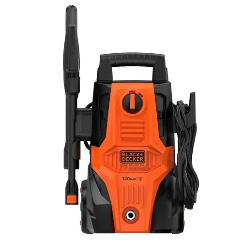 Black+Decker Pressure Washer, 230-240 V, 1740 psi Operating, 5.3 Lpm, 6 m L Hose, Black/Orange Black+Decker Pressure Washer, 230-240 V, 1740 psi Operating, 5.3 Lpm, 6 m L Hose, Black/Orange