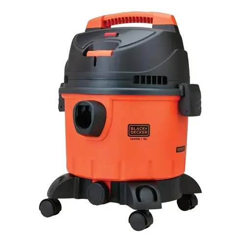 Black+Decker Wet and Dry Vacuum Cleaner, 15 L Vacuum, HEPA Filter, 1600 W, 120 V, Black/Red Black+Decker Wet and Dry Vacuum Cleaner, 15 L Vacuum, HEPA Filter, 1600 W, 120 V, Black/Red