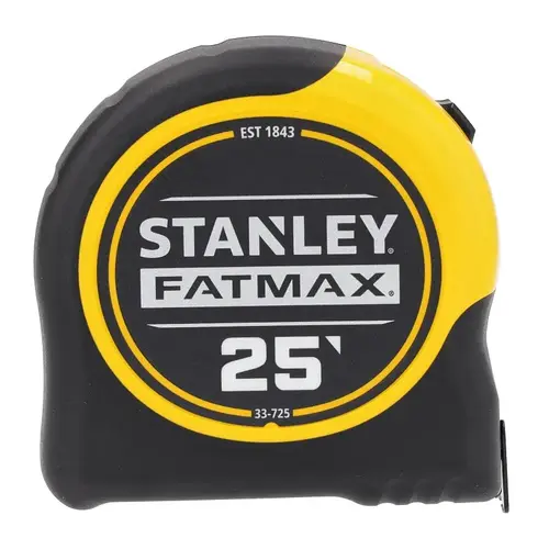 STANLEY 33-725 Classic Tape, 25 ft L Blade, 1-1/4 in W Blade, Black/Yellow Case STANLEY 33-725 Classic Tape, 25 ft L Blade, 1-1/4 in W Blade, Black/Yellow Case