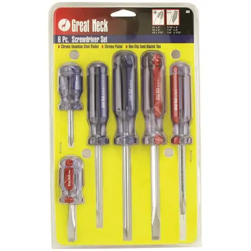 GREAT NECK 6 PC PROFESSIONAL SCREWDRIVER SET GREAT NECK 6 PC PROFESSIONAL SCREWDRIVER SET
