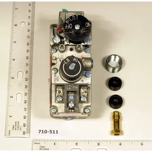 1/2" X 3/8" Millivolt Low Profile Gas Valve Used W/1819 (For LP Conversion Use 1 1/2" X 3/8" Millivolt Low Profile Gas Valve Used W/1819 (For LP Conversion Use 1