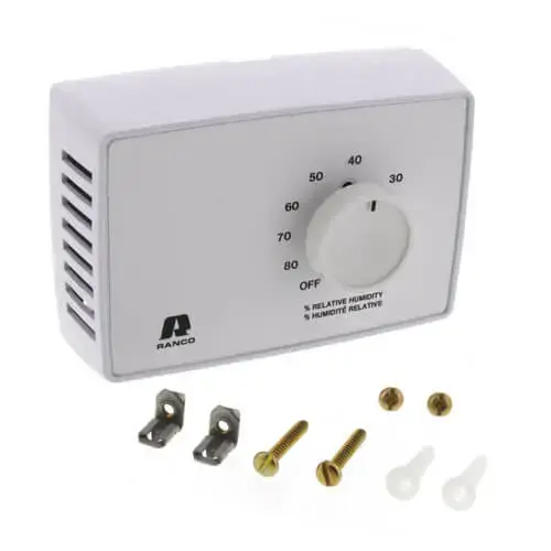 24/120V SPST Horizontal Wall Mount Humidistat 20-80% Relative Humidity 24/120V SPST Horizontal Wall Mount Humidistat 20-80% Relative Humidity