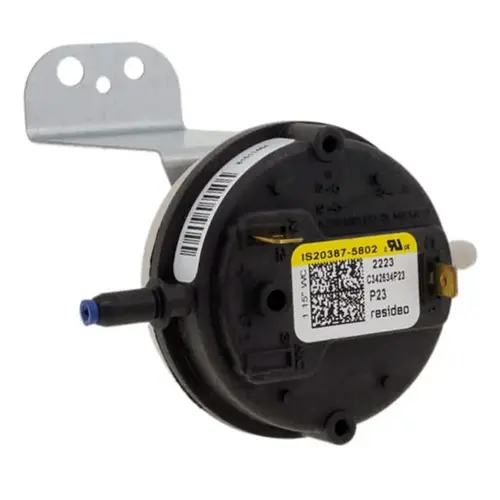 Pressure Switch Open At -1.11 W.C. Close At -130 W.C. Pressure Switch Open At -1.11 W.C. Close At -130 W.C.