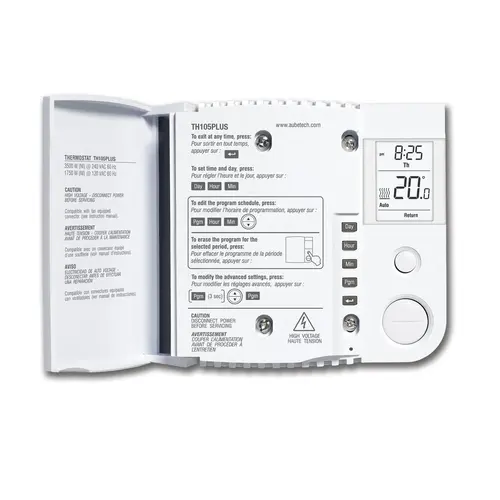 120/240v SPST Line Volt 2 OR 4 Wire 5-2 Programmable Thermostat With Triac For E 120/240v SPST Line Volt 2 OR 4 Wire 5-2 Programmable Thermostat With Triac For E
