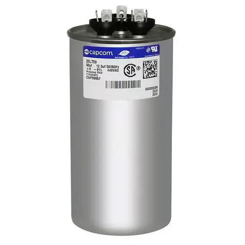 Capacitor Dual 50/12.5 Mfd 440v Capacitor Dual 50/12.5 Mfd 440v