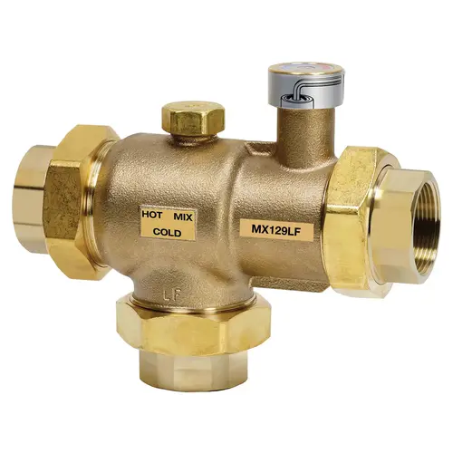 1-1/2" NPT Union 113-149F Lead Free Mixing Valve Replaces MX129 1-1/2" NPT Union 113-149F Lead Free Mixing Valve Replaces MX129