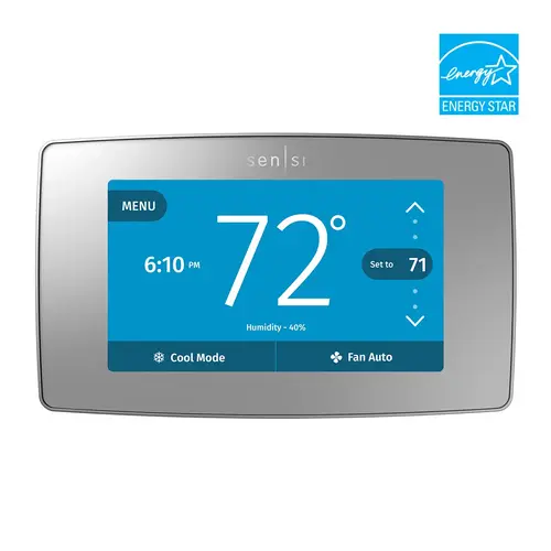 24v Sensi Touch Smart Thermostat Silver Smart Home Compatible with Apple HomeKit 24v Sensi Touch Smart Thermostat Silver Smart Home Compatible with Apple HomeKit