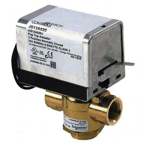24v 1" NPT 3 Way Zone Valve Cv=7.5 15 PSI 24v 1" NPT 3 Way Zone Valve Cv=7.5 15 PSI