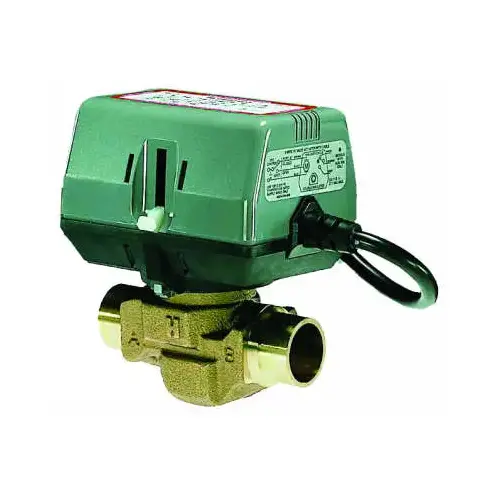 24v 1" Sweat 2-way Valve & Actuator Assembly With Aux. Switch Cv=7.0 24v 1" Sweat 2-way Valve & Actuator Assembly With Aux. Switch Cv=7.0