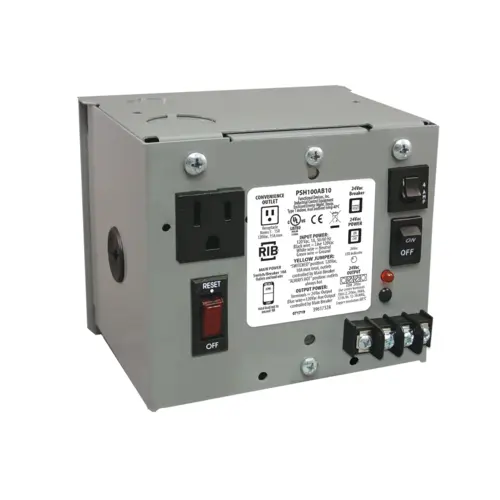 Enclosed Single 100va 120 to 24vac Ul Class II Power Supply 10a Main Breaker Enclosed Single 100va 120 to 24vac Ul Class II Power Supply 10a Main Breaker