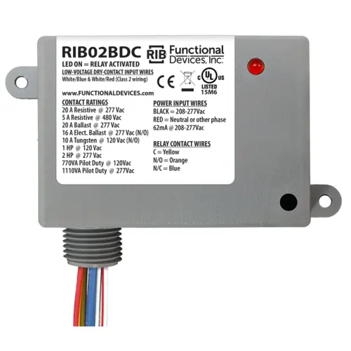 Enclosed Relay Class 2 Dry Contact input208-277vac pwr 20a Spdt Enclosed Relay Class 2 Dry Contact input208-277vac pwr 20a Spdt