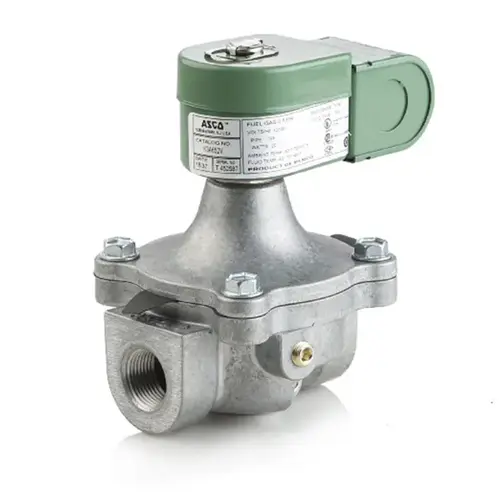 120v 1-1/4" NPT. 2 Way N.C. Safety Shutoff Gas Solenoid Valve 1290000 BTU 5 PSI 120v 1-1/4" NPT. 2 Way N.C. Safety Shutoff Gas Solenoid Valve 1290000 BTU 5 PSI