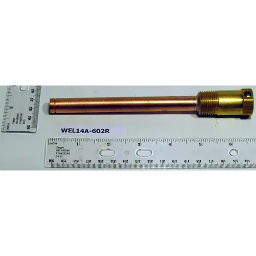 1/2" NPT. Copper Bulb Well 4 15/16 Long 1/2" NPT. Copper Bulb Well 4 15/16 Long