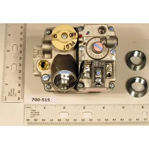 3/4" X 3/4" Millivolt LP Gas Valve W/10.0" WC 485000 BTU Includes Two 3/4" x 1/2" Reducer Bushings 7000BMVR-LP 3/4" X 3/4" Millivolt LP Gas Valve W/10.0" WC 485000 BTU Includes Two 3/4" x 1/2" Reducer Bushings 7000BMVR-LP
