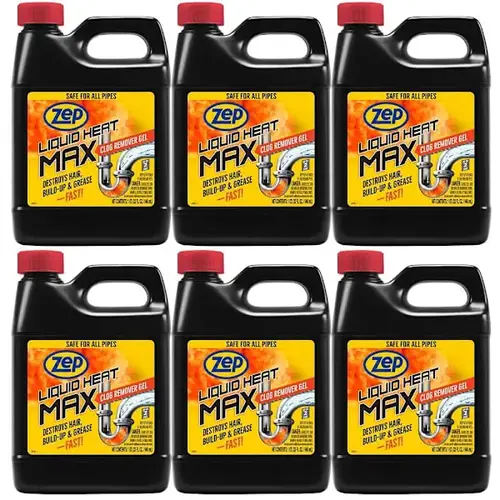 Liquid Heat Max Clog Remover Gel 32 Oz. For Hair Build-Up/Grease - pack of 6 Liquid Heat Max Clog Remover Gel 32 Oz. For Hair Build-Up/Grease - pack of 6