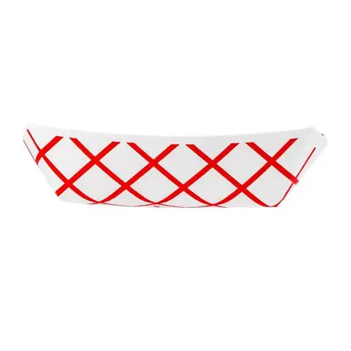 J25 Food Tray 1/4-Lb Red Checkpaper Clay Coated # - pack of 1000 J25 Food Tray 1/4-Lb Red Checkpaper Clay Coated # - pack of 1000