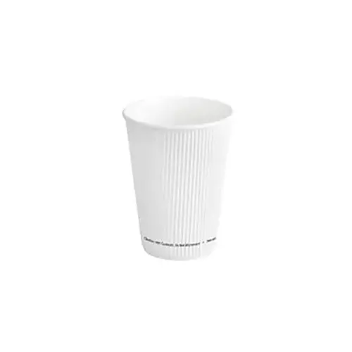 Jvrw12wht90 Hot Cup 12-Oz Rwpaper White Ripple Wall 90mm - pack of 500 Jvrw12wht90 Hot Cup 12-Oz Rwpaper White Ripple Wall 90mm - pack of 500