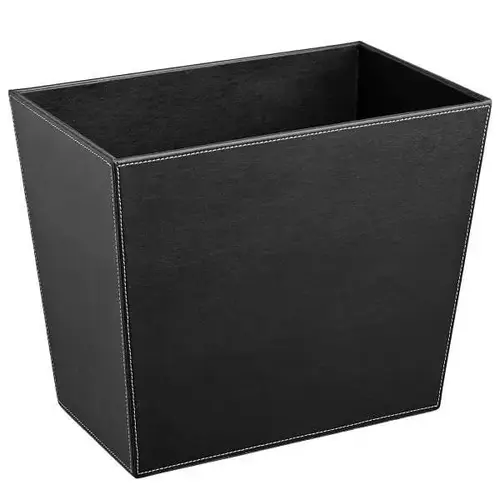 Cordoba 16qt Black Wastebasket Hampton - pack of 6 Cordoba 16qt Black Wastebasket Hampton - pack of 6