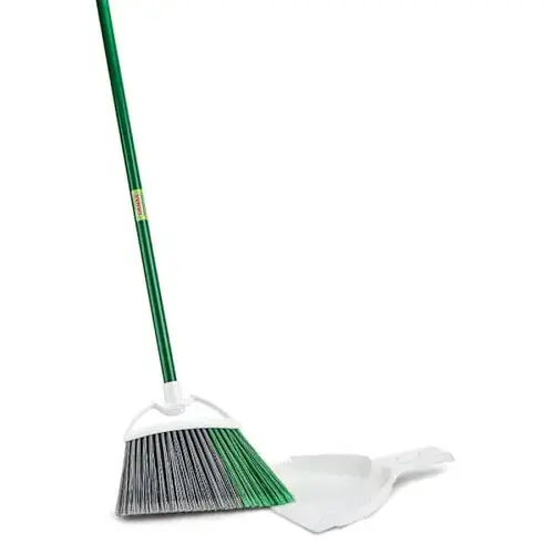 Precision Angle Broom And 10" Dustpan - pack of 4 Precision Angle Broom And 10" Dustpan - pack of 4