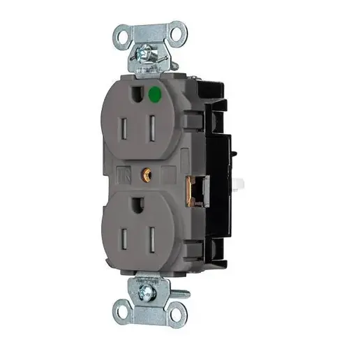 Wiring Edgeconnect 15a 125v X-Hd Hosp Duplex Recp Gray - pack of 10 Wiring Edgeconnect 15a 125v X-Hd Hosp Duplex Recp Gray - pack of 10