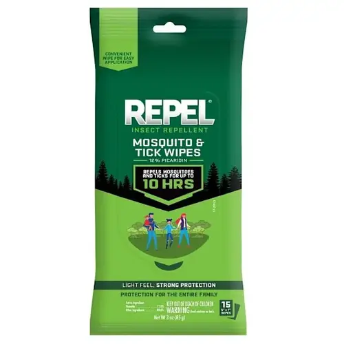 Mosquito & Tick Insect lent Wipes 15-Count - pack of 6 Mosquito & Tick Insect lent Wipes 15-Count - pack of 6