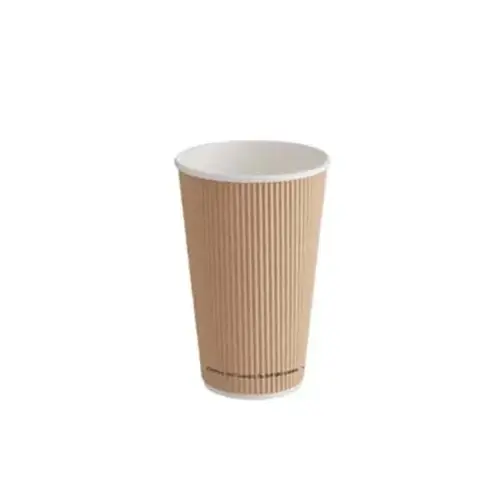 Jvrw16kft90 Hot Cup 16-Oz Rwpaper Kraft Ripple Wall 90mm - pack of 500 Jvrw16kft90 Hot Cup 16-Oz Rwpaper Kraft Ripple Wall 90mm - pack of 500