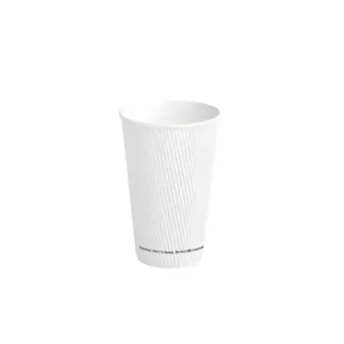 Jvrw16wht90 Hot Cup 16-Oz Rwpaper White Ripple Wall 90mm - pack of 500 Jvrw16wht90 Hot Cup 16-Oz Rwpaper White Ripple Wall 90mm - pack of 500