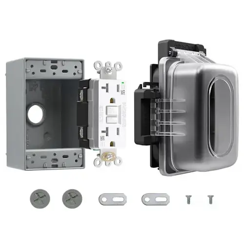 20 Amp Gfci With Outdoor Cover And Box, Matte Black - pack of 4 20 Amp Gfci With Outdoor Cover And Box, Matte Black - pack of 4