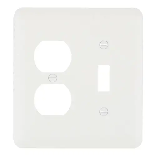 2-Gang Toggle/Duplex Metal Wall Plate, White Textured - pack of 20 2-Gang Toggle/Duplex Metal Wall Plate, White Textured - pack of 20