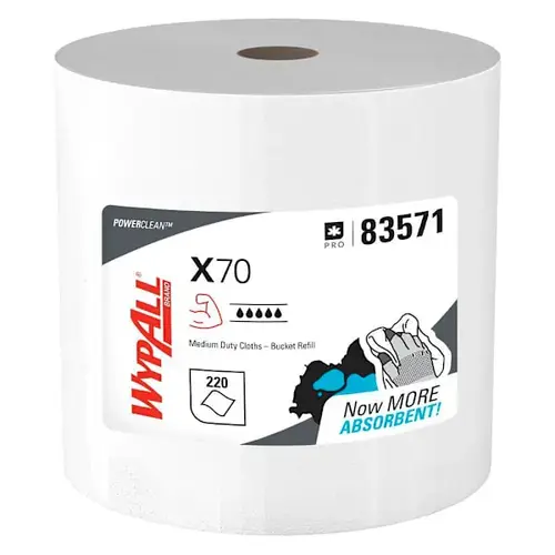Powerclean X70 Medium Duty Cloth Long Lasting Towels White - pack of 3 Powerclean X70 Medium Duty Cloth Long Lasting Towels White - pack of 3