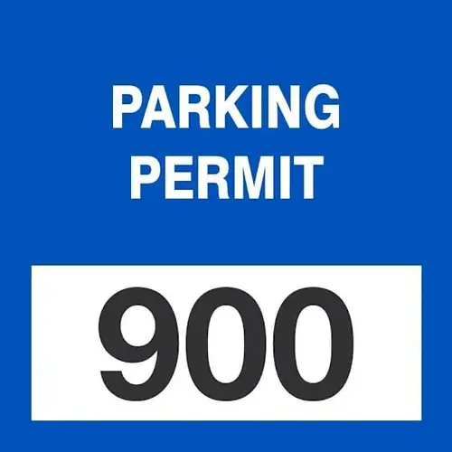 3x3 Cling Label Parking Permit Blue 900- - pack of 100 3x3 Cling Label Parking Permit Blue 900- - pack of 100