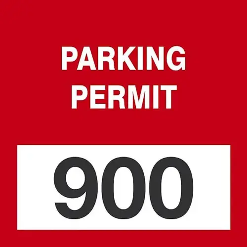 3x3 Cling Label Parking Permit Red 900- - pack of 100 3x3 Cling Label Parking Permit Red 900- - pack of 100