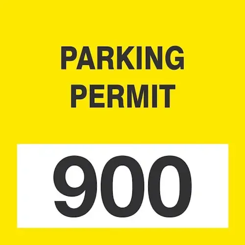 3x3 Cling Label Parking Permit Yellow 900- - pack of 100 3x3 Cling Label Parking Permit Yellow 900- - pack of 100