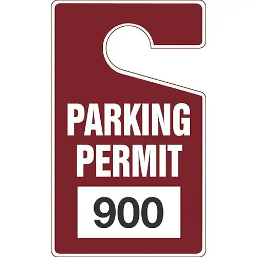 5x3 Vertical Parking Permit Maroon 900- - pack of 100 5x3 Vertical Parking Permit Maroon 900- - pack of 100