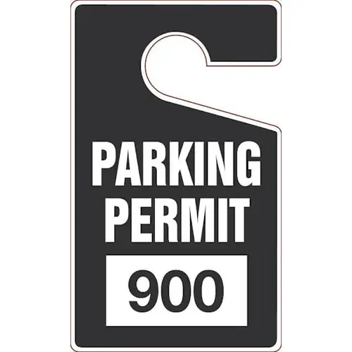 5x3 Vertical Parking Permit Black 900- - pack of 100 5x3 Vertical Parking Permit Black 900- - pack of 100