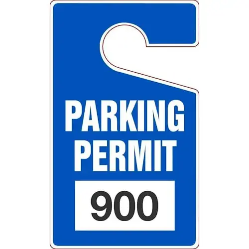 5x3 Vertical Parking Permit Blue 900- - pack of 100 5x3 Vertical Parking Permit Blue 900- - pack of 100