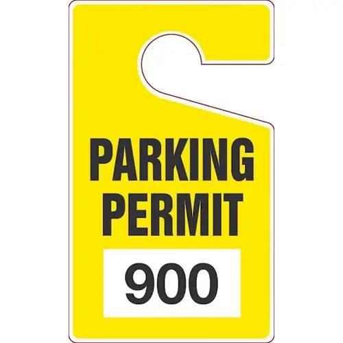 5x3 Vertical Parking Permit Yellow 900- - pack of 100 5x3 Vertical Parking Permit Yellow 900- - pack of 100