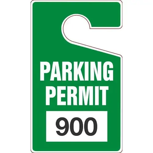 5x3 Vertical Parking Permit Green 900- - pack of 100 5x3 Vertical Parking Permit Green 900- - pack of 100
