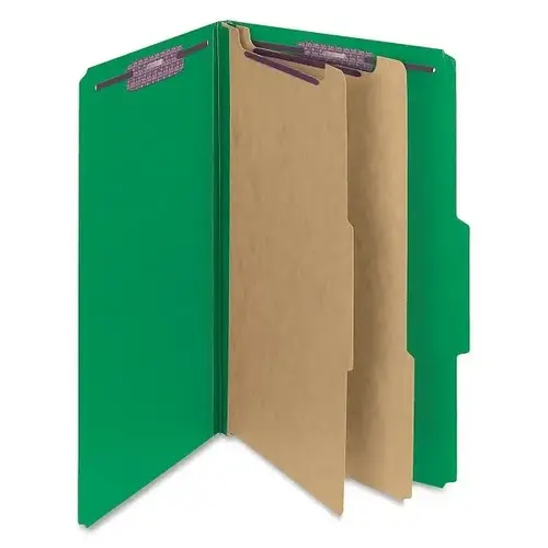 Green Top-Tab Classification Folder With Coated Fastener - pack of 10 Green Top-Tab Classification Folder With Coated Fastener - pack of 10