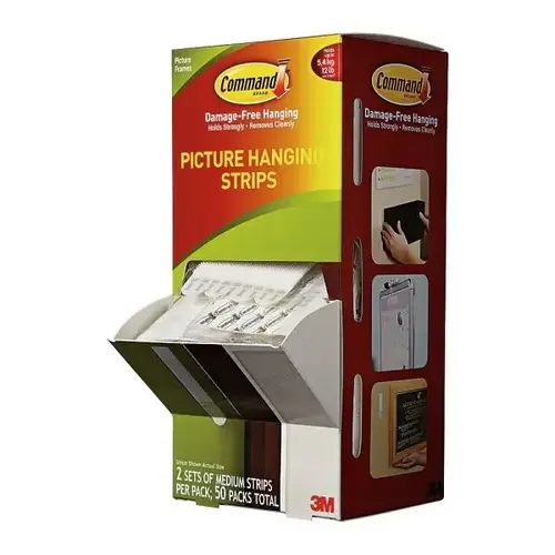 White Picture Hanging Strips - pack of 50 White Picture Hanging Strips - pack of 50